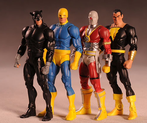 DCUC Wildcat, Guardian, Deadshot, Black Adam action figures by Mattel