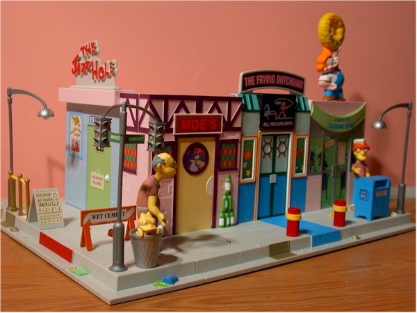 World of Springfield Simpsons Main Street play set by Playmates Toys