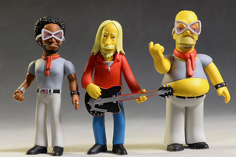 Tom Petty, Lenny Kravitz Simpsons acction figures by NECA