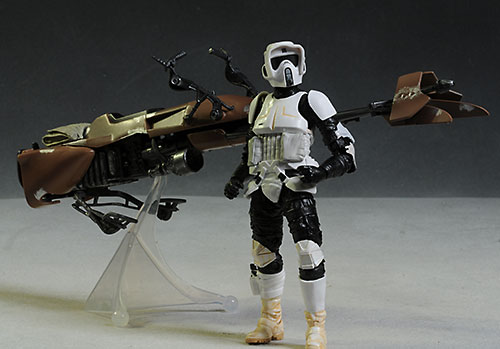 Biker Scout/Speeder Bike action figure Star Wars Black by Hasbro