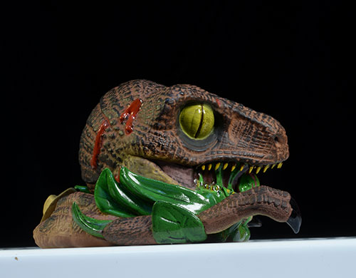 Raptor and T-Rex Jurassic Park Mondoids figures by Mondo