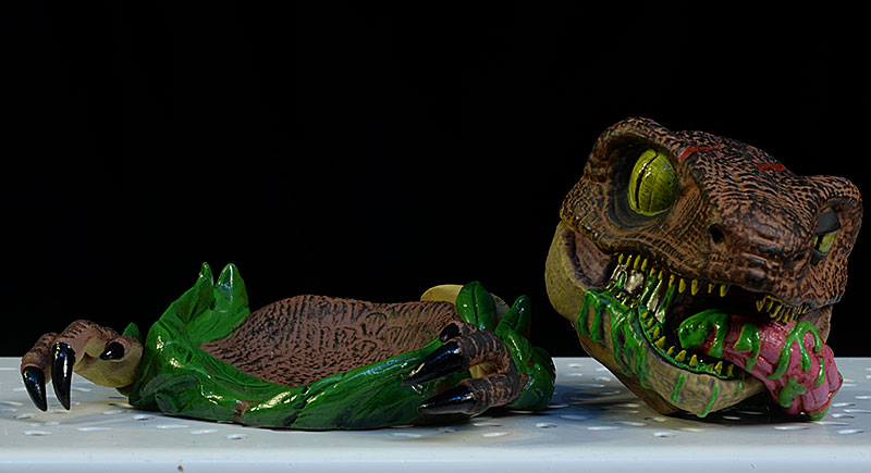 Raptor and T-Rex Jurassic Park Mondoids figures by Mondo