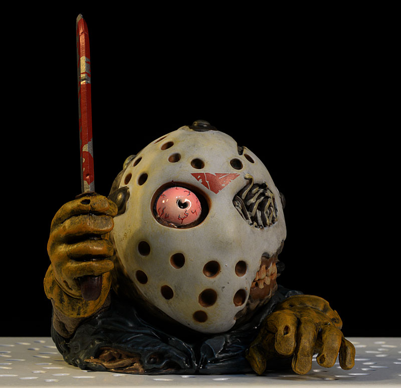 Jason, Melting Stripe, Friday the 13th and Gremlins Mondoids figures by Mondo